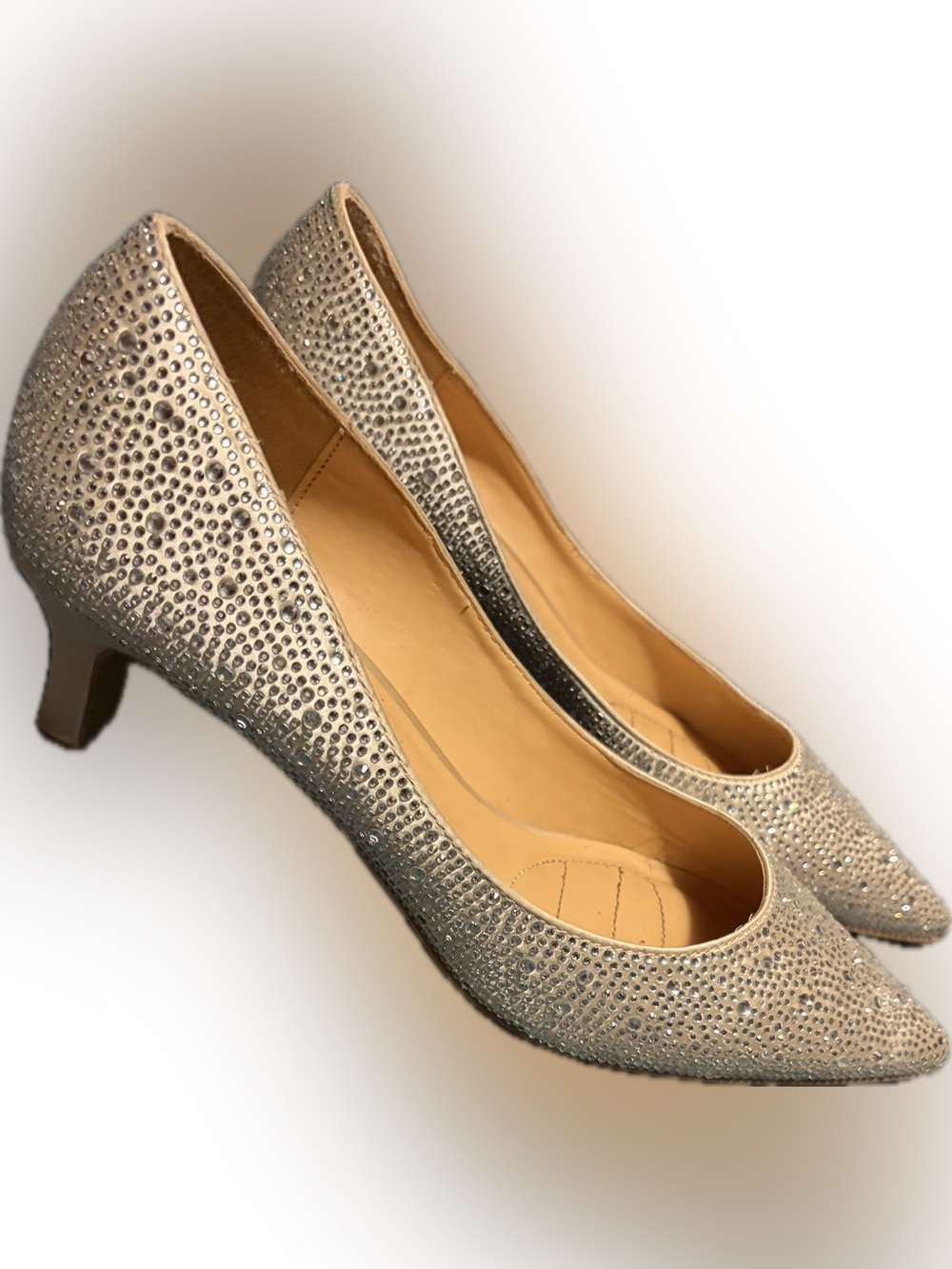 BADGLEY MISCHKA American Glamour Crystal-Studded Pointed Flats